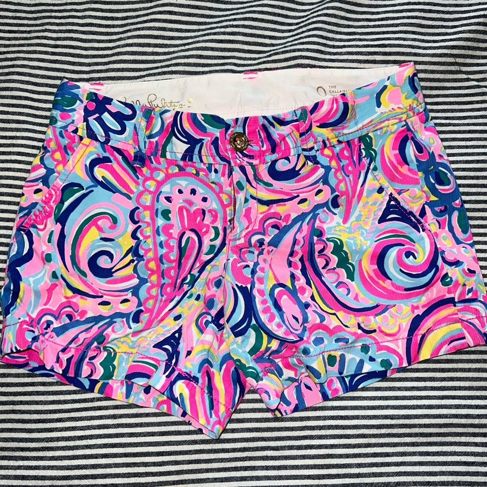 Lilly Pulitzer Psychedelic Sunshine Callahan Shorts size 0